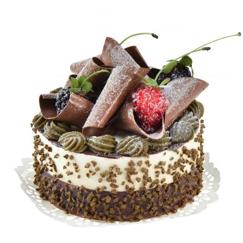 Floristik24 Dekorativ kake sjokolade kunstkake dummy Ø10cm