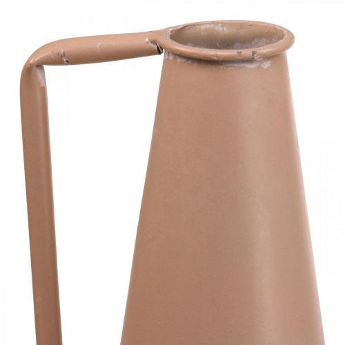 gjenstander Dekorativ vase metallhåndtak gulvvase laks 20x19x48cm