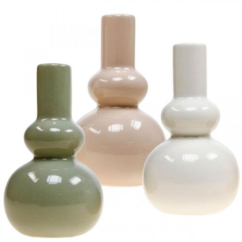 Dekorative vaser, keramikkvasesett sfærisk H16,5cm Ø9,5cm 3stk