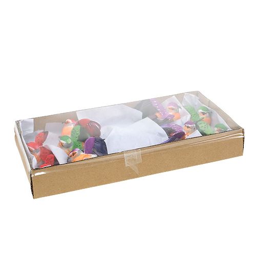 Floristik24 Dekorativ fugl assortert 12cm 9stk