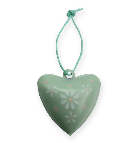 Floristik24 Metallhjerte å henge med motiv 3cm 12stk