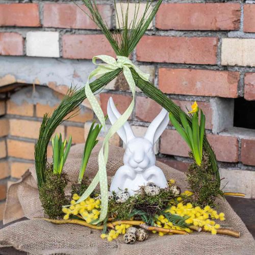 Floristik24 Deco kanin hvit, byste kaninhode, keramikk H21cm