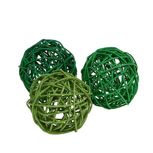 Deco baller sorterer. Grønn 7cm 18stk