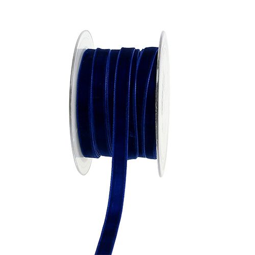 Dekorativt bånd Fløyelblått 10mm 20m