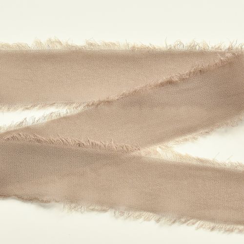 gjenstander Dekorativt bånd brunt chiffonbånd gjørmebrunt 40mm 15m