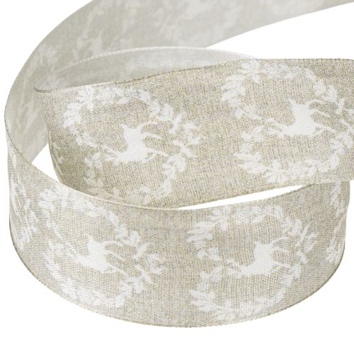 gjenstander Dekorbånd naturlig hjort 40mm 20m