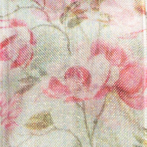 gjenstander Gavebånd med blomstermotiv for elegant gaveinnpakning, 15 m