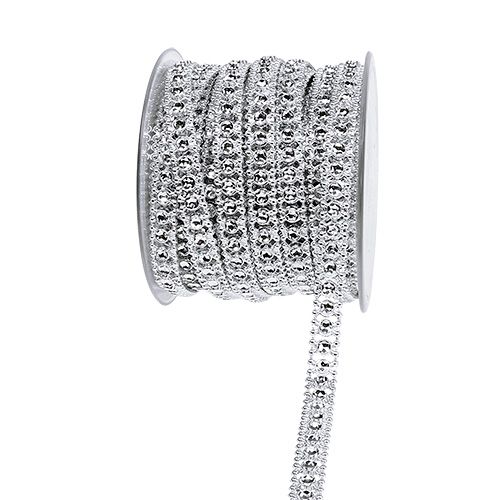 Floristik24 Deko bånd sølv 10mm 9m