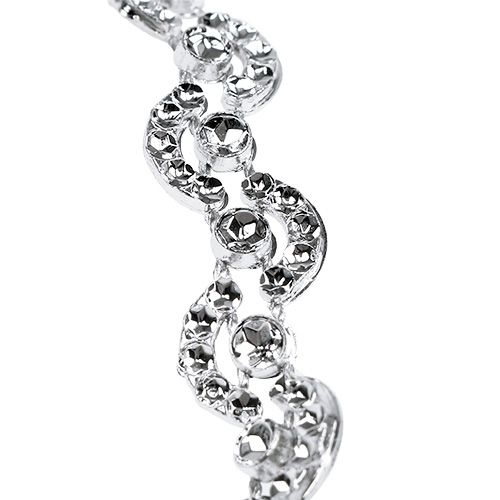 Deco bånd sølv skinnende 10mm 9m | Floristik24.no