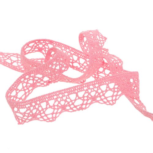 gjenstander Dekorativt bånd blonder 22mm 20m rosa