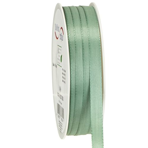 Dekorativt bånd taftbånd gavebånd grønn salvie 10mm 50m
