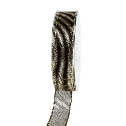 Deco bånd med lurex striper svart 25mm 20m kjøpe | Floristik24.no