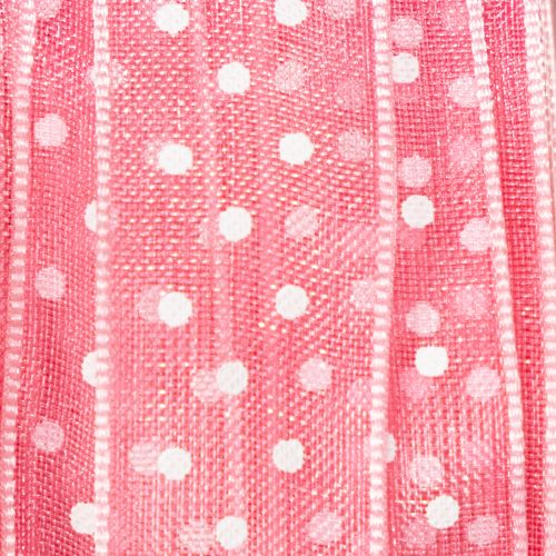 gjenstander Gavebånd med stilig prikkete design for festlig innpakning, 1,5 cm bredt, 20 m langt