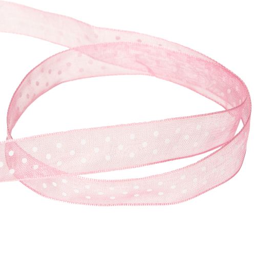 gjenstander Gavebånd med stilig prikkete mønster for festlig innpakning, 1,5 cm bredt, 20 m langt