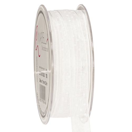 Floristik24 Festlig dekorativt bånd for å pynte gaver og håndverksprosjekter, 1,5 cm bredt, 20 m langt