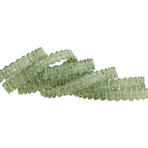 gjenstander Deco bånd fløyel utseende grønn 10mm 20m