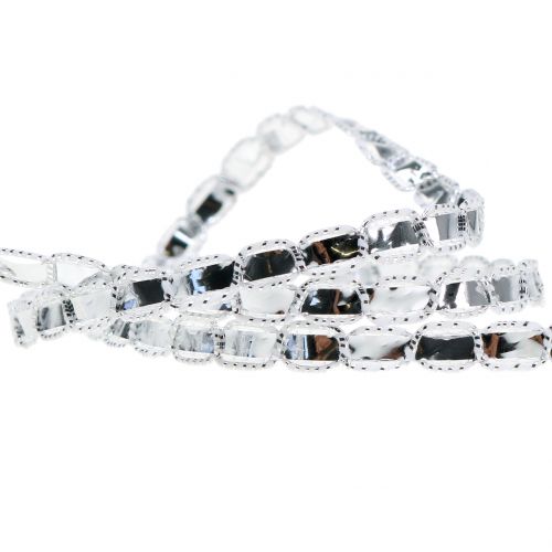 Floristik24 Dekorbånd sølvblank 5mm 15m