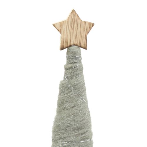 Floristik24 Dekorative trær laget av filt naturlig, hvit 33cm 3stk