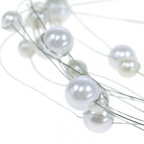 gjenstander Dekorativ wire, perlekjede til dekorering, bryllupsdekorasjon, perlebånd, krans 2,5m