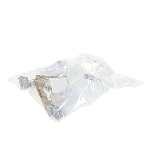 Floristik24 Dekorativ figurbjørn med fjær hvit 12cm 2stk