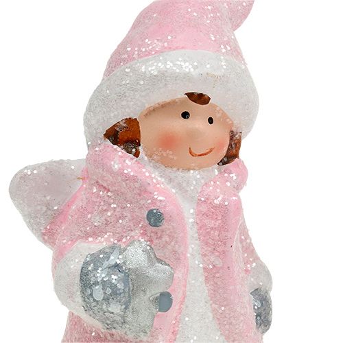 Floristik24 Dekorativ figur engel-jente lys rosa 11cm 2stk