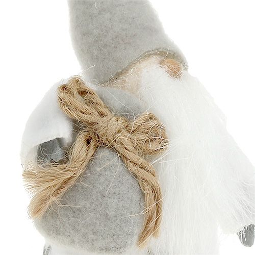 Floristik24 Dekorativ figur Julenissen 13cm grå, hvit 2stk