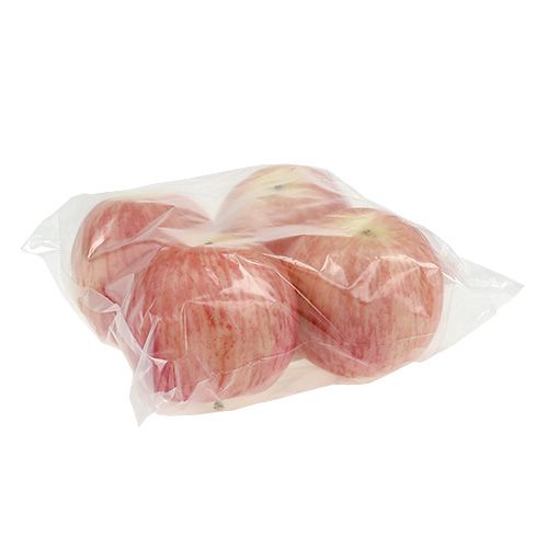 Floristik24 Dekorative frukter dekorative eple rød-oransje Ø9cm 4stk