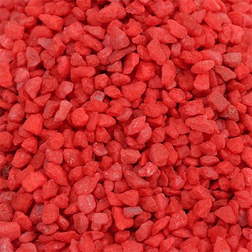 gjenstander Dekorative granulat røde dekorative steiner 2mm - 3mm 2kg