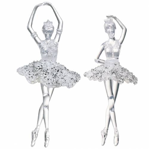 Dekoroppheng juletrepynt Ballerina 18cm 2stk