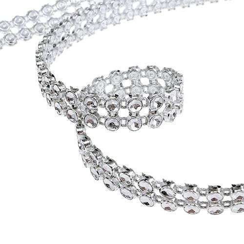 gjenstander Dekorasjonsbånd sølv, blank 10mm 4m