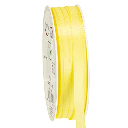 gjenstander Dekorativt bånd taftbånd gavebånd lys gul 10mm 50m