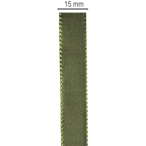 Gavebånd med vevd kant, taftbånd til hobbyarbeid, 15 mm bredt, 50 m langt | Floristik24.no