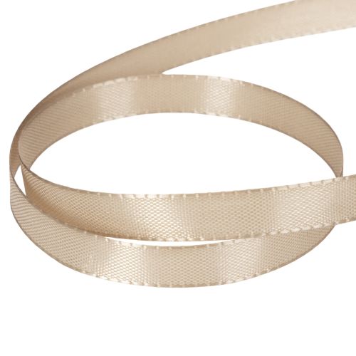 Smalt beige gavebånd, fint