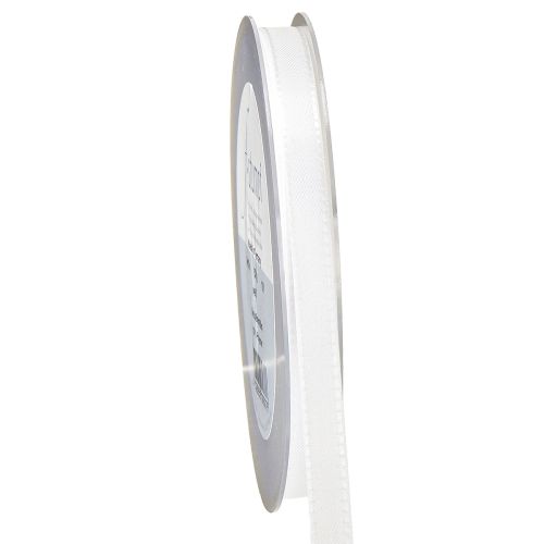 Dekorativt bånd hvitt 8mm 50m