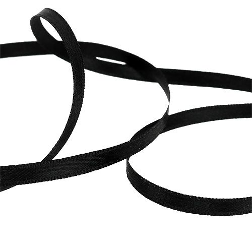 Dekorbånd svart 6mm 50m | Floristik24.no