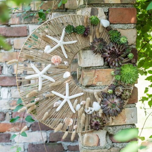 Floristik24 Dekorativ bøyle, metallring, dekorering for oppheng av patina Ø37cm 3stk