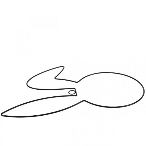 Floristik24 Dekorativ ring påskehare dekorasjon metall, hengende dekorasjon påske 40,5cm