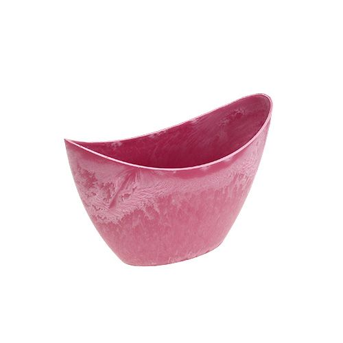 gjenstander Dekorativ skål plast rosa 20cm x 9cm H11,5cm, 1p
