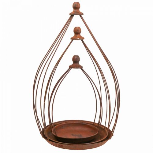 Floristik24 Dekorativ skål rust patina dekorasjon hengende dekor Ø18,5/24,5/27cm