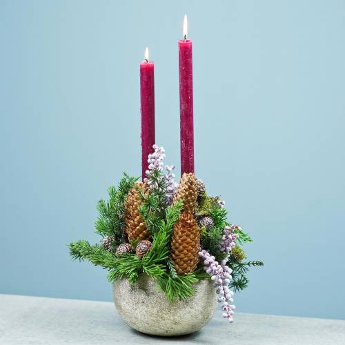 Floristik24 Dekorativ bolle champagne metall Ø17cm H11.5cm