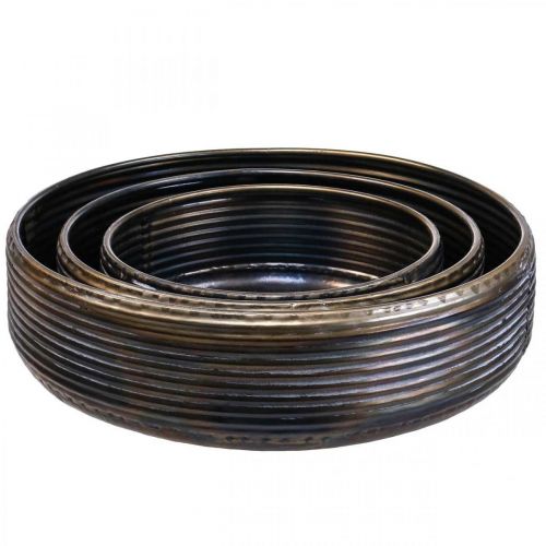 Floristik24 Dekorativ skål stor skål i antikk metall-look 30/38/46 cm sett med 3