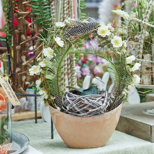 Floristik24 Dekorativ skål lys oransje 20cm x 9cm H11,5cm, 1p