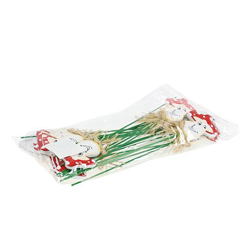 Floristik24 Dekorativ pluggsopp 6,5cm L27cm 24 stk