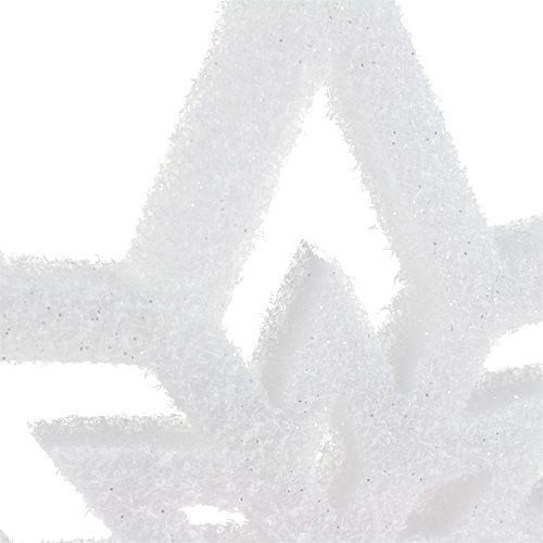 Dekorativ stjernehvit, snødekt 28cm L40cm 1 stk