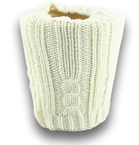 Floristik24 Dekorativt strikket rør 11 x 21cm krem 2stk