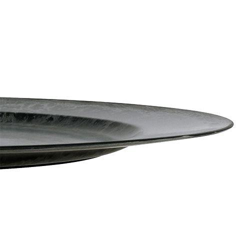 Floristik24 Dekorativ plate antrasitt Ø33cm