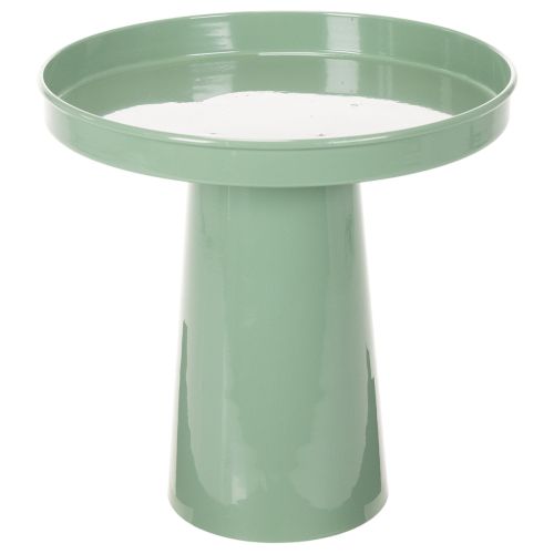 Dekorativ metallplate, grønn, rund bunn, brett for blomsterarrangementer, 20 cm kjøpe | Floristik24.no