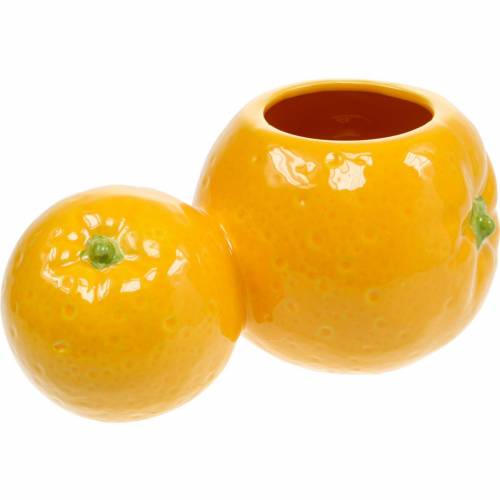 Blomstervase Oransje Keramikkvase Sitrus sommerdekorasjon