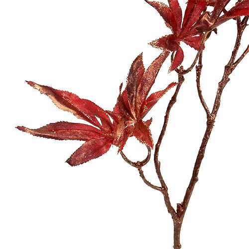 gjenstander Dekorativ gren mørk rød med glimmer 52cm