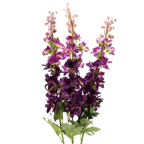 gjenstander Dekorativ ridderspore som kunstig blomst for stilige blomsterdetaljer, 79 cm, 3 stk.